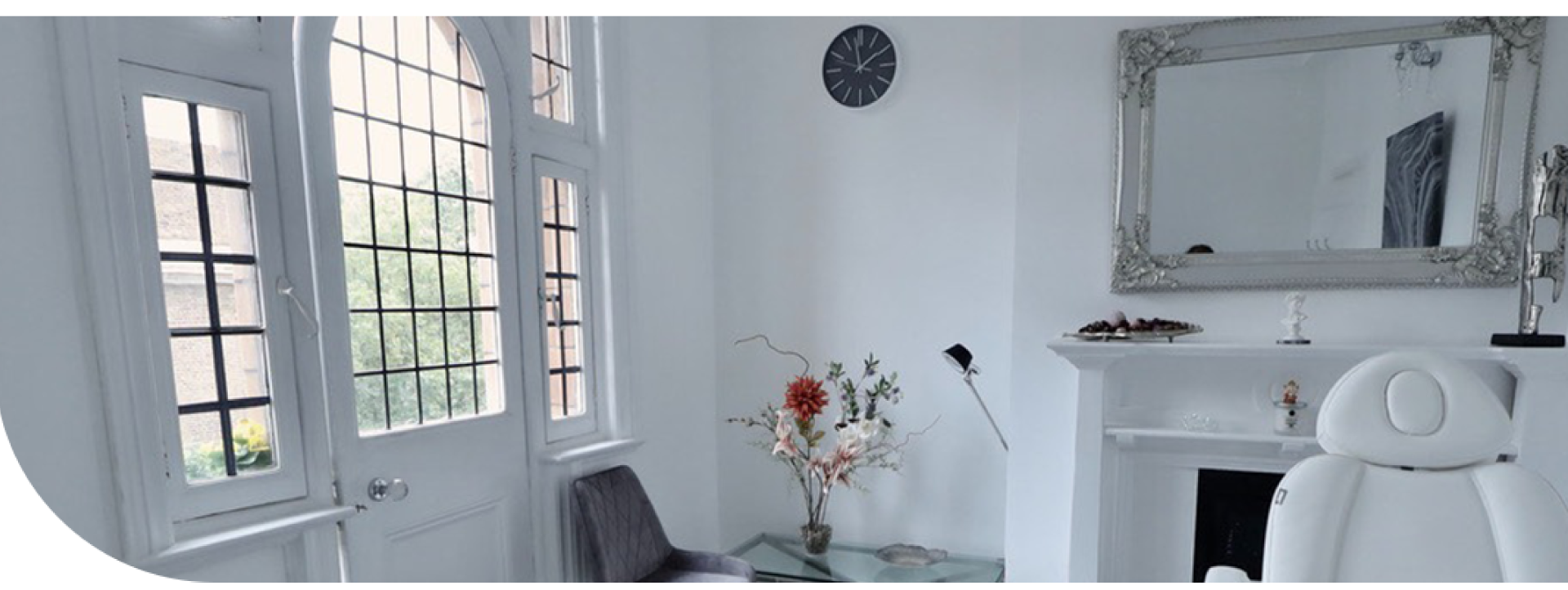 Elegant white room interior